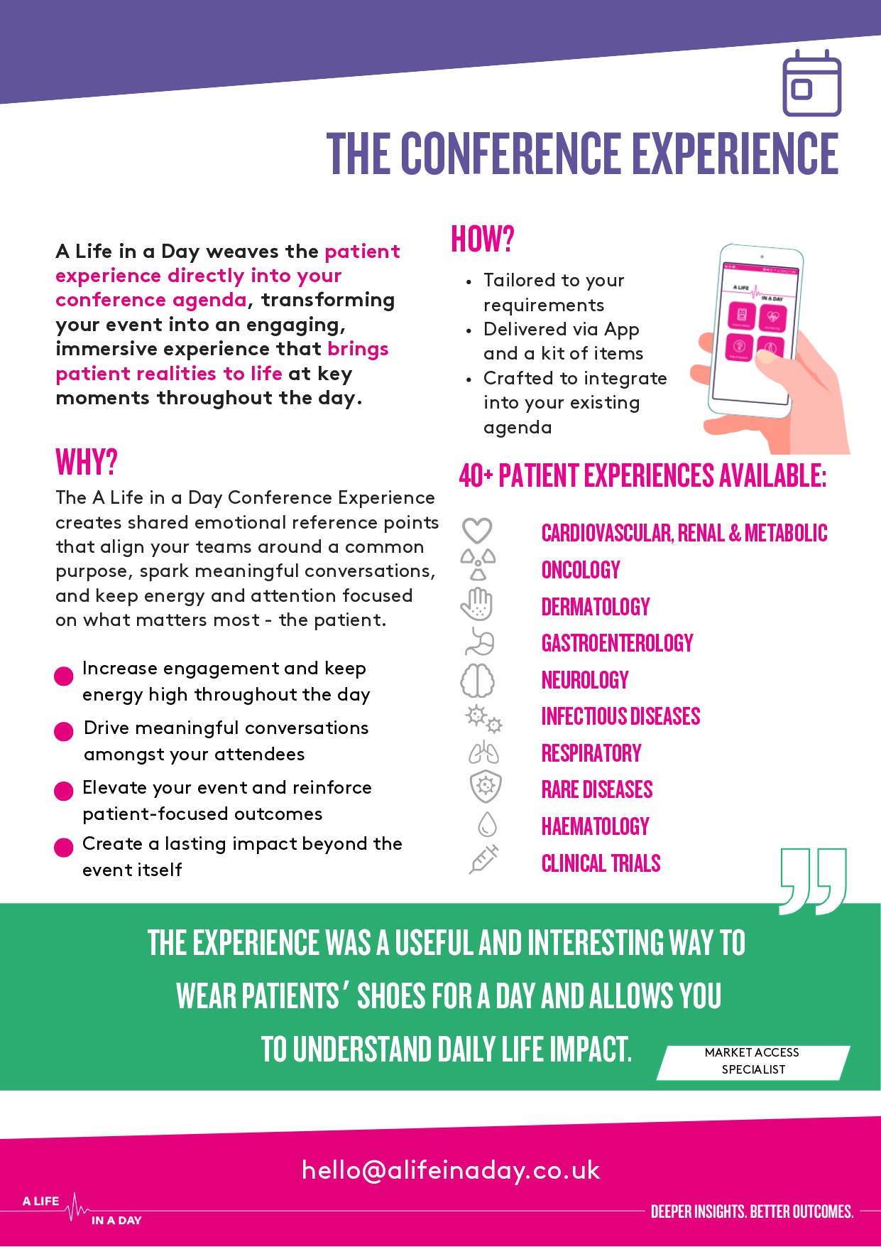 Full conference experience brochure